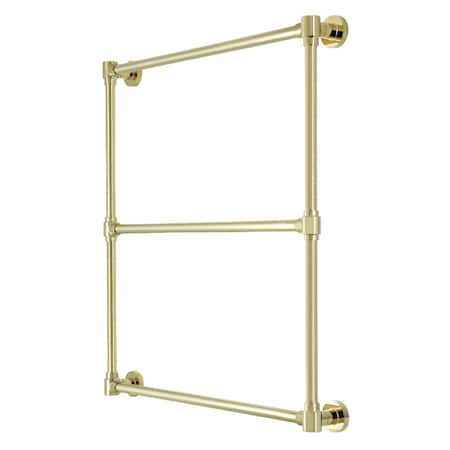 Kingston Brass 30" x 32" Wall Mount Towel Rack, Polished Brass DTM323032